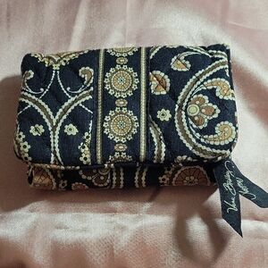 Vera Bradley Black and Gold Patterned Clutch